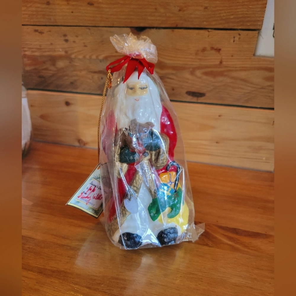 ❤️🩷❤️Old world Christmas Santa molded wax candle 6" nwt